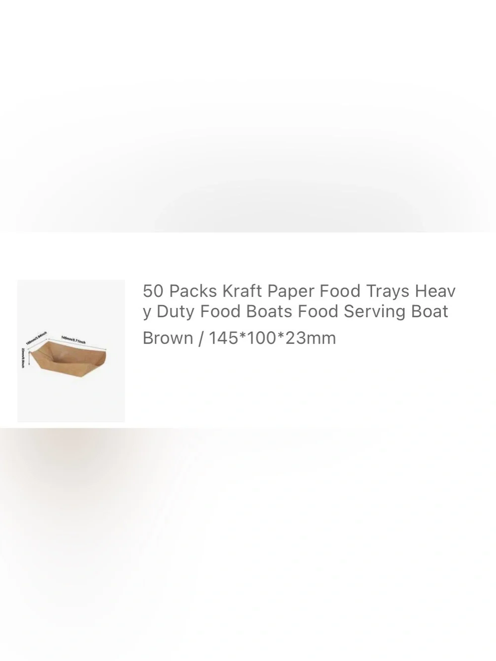 250 Kraft Paper Party Snack Trays - Natural Brown